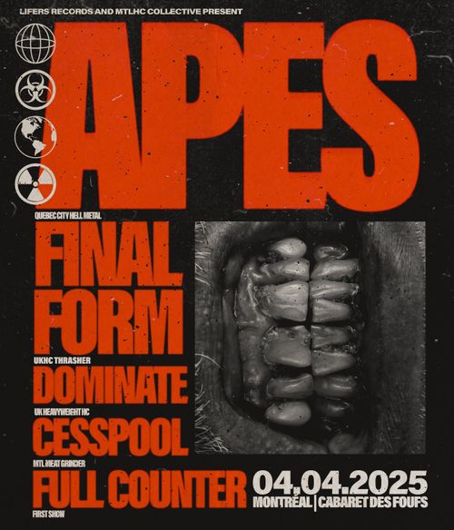 MTLHC Collective presents APES - FINAL FORM - DOMINATE - CESSPOOL - FULL COUNTER