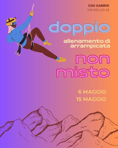 Allenamento non misto di arrampicata