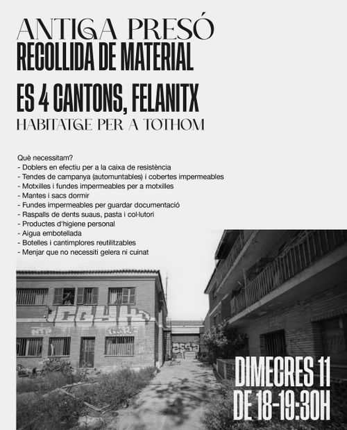 Recollida de Material: Habitatge per a tothom