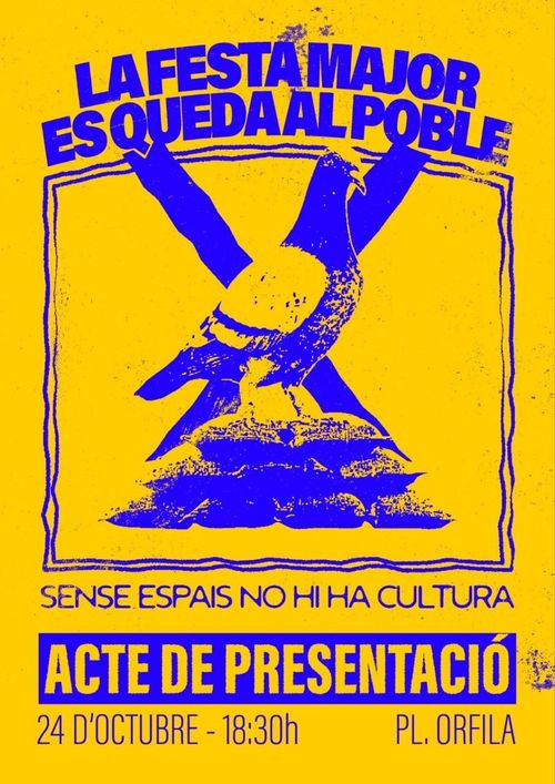 24-O Acte de presentació del Manifest: Sense espais no hi ha cultura!
