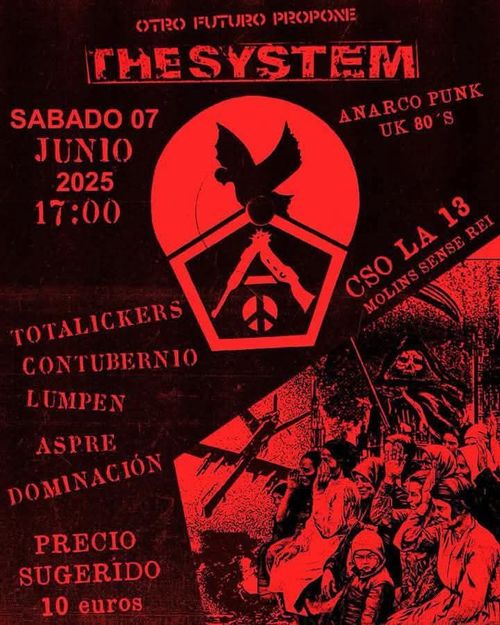 Concert punk: The System + Totalickers + Contubernio + Lumpen + Aspre + Dominación