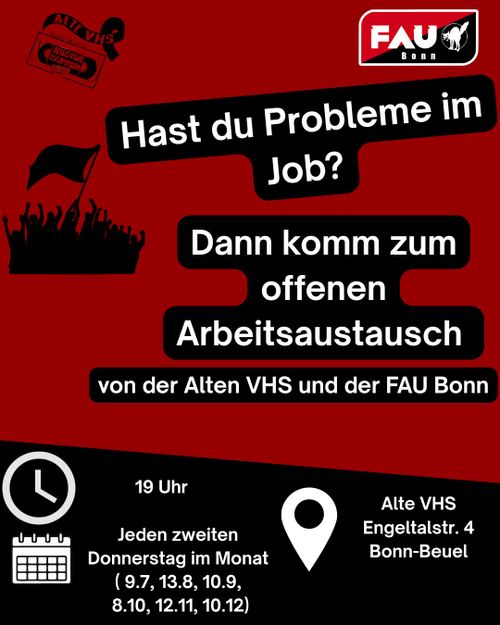 Probleme im Job? Kommt zum Offenen Arbeitsaustausch