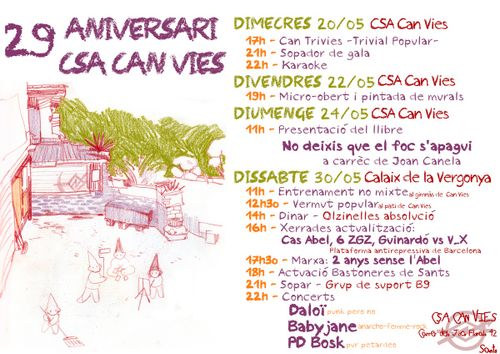 29è Aniversari Can Vies 🎉 [PROGRAMACIÓ SENCERA]