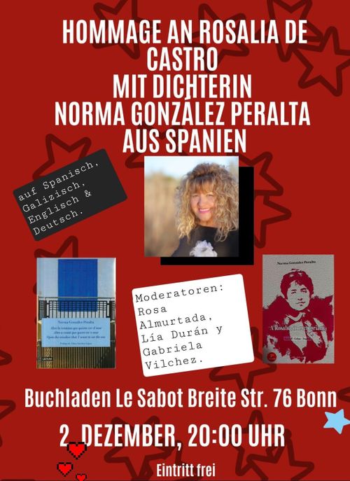 Hommage an Rosalia de Castro mit Dichterin Norma González Peralta