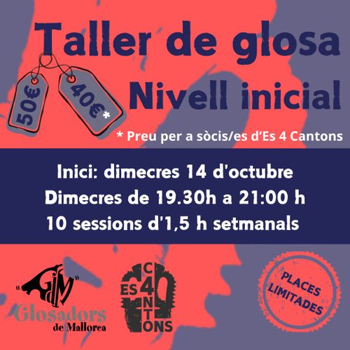 🎤 TALLER DE GLOSA: Nivell inicial
