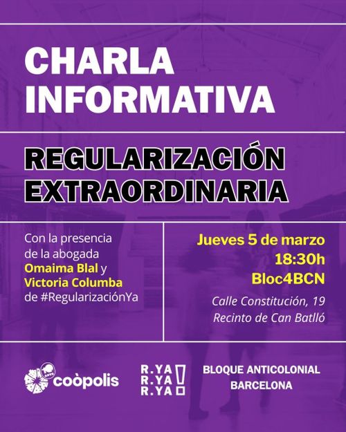 Charla informativa sobre la Regularización Extraordinaria