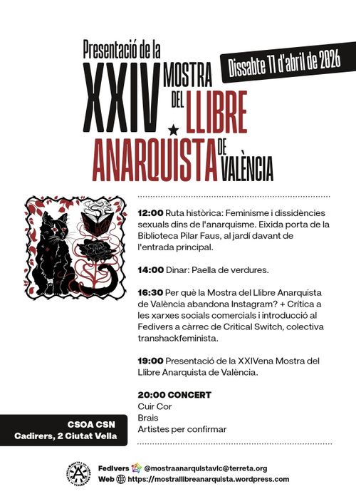 Presentació de la XXIV Mostra del Llibre Anarquista de València