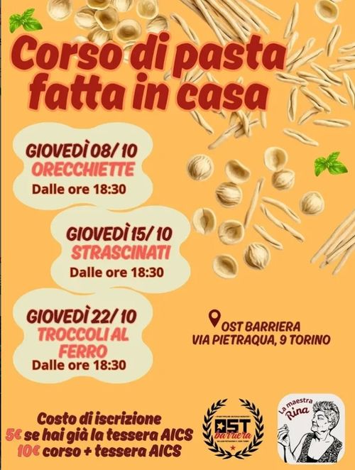 Corso di pasta fatta in casa.