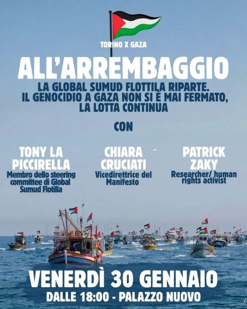 La Global Sumud Flottilla riparte, il genocidio a Gaza non si è mai fermato, la lotta continua.