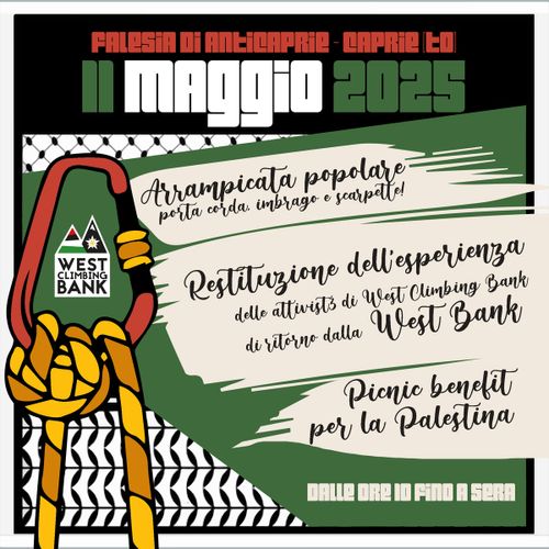Arrampicata popolare per la Palestina