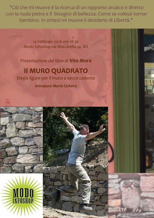 presentazione del libro, "Il muro quadrato - Elegia del muro a secco cadente" di Vito Mora