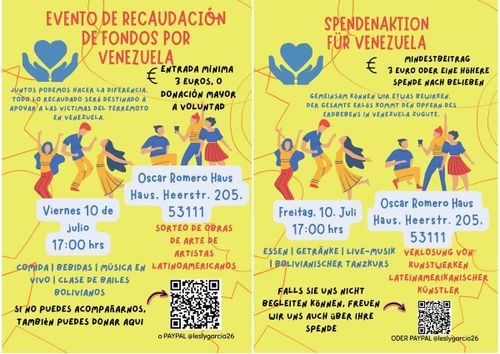 Evento de recaudación de fondos por Venezuela / Spendenaktion für Venezuela 