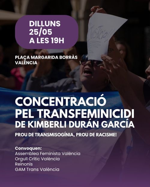 Concentració pel transfeminicidi de Kimberli Durán García
