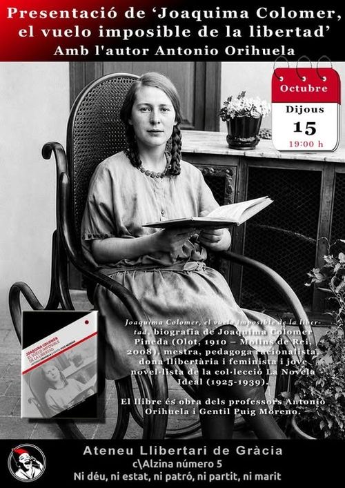 Presentació del llibre: "Joaquima Colomer, el vuelo imposible de la libertad"
