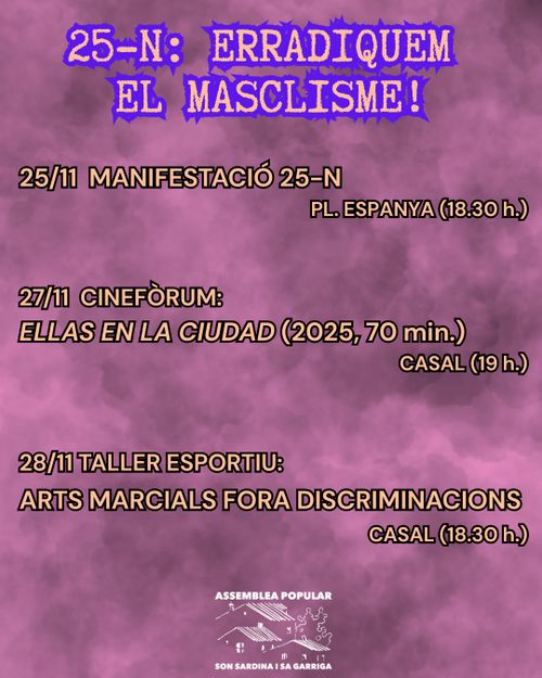 25-N ERRADIQUEM EL MASCLISME 