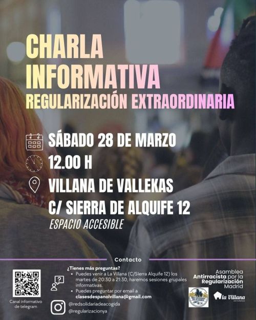 📢 VALLECAS | Charla informativa sobre la Regularización Extraordinaria