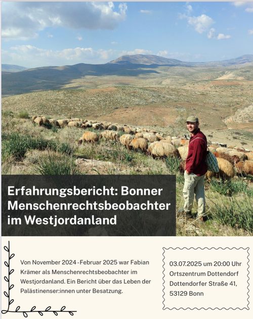 Erfahrungsbericht: Menschenrechtsbeobachter im Westjordanland
