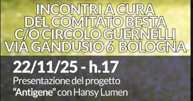 Presentazione del progetto "Antigene" con Hansy Lumen