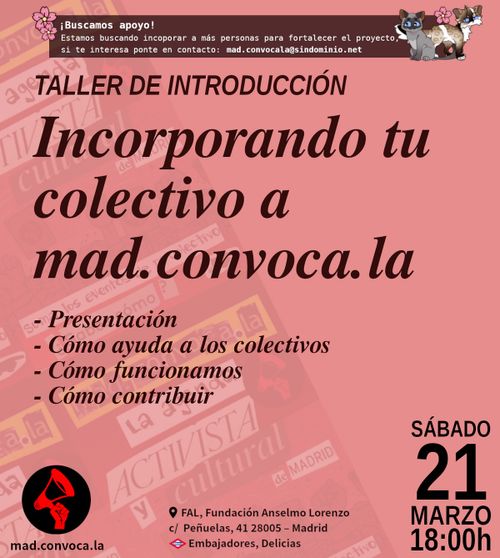 Cartel con los datos recogidos en la descripción