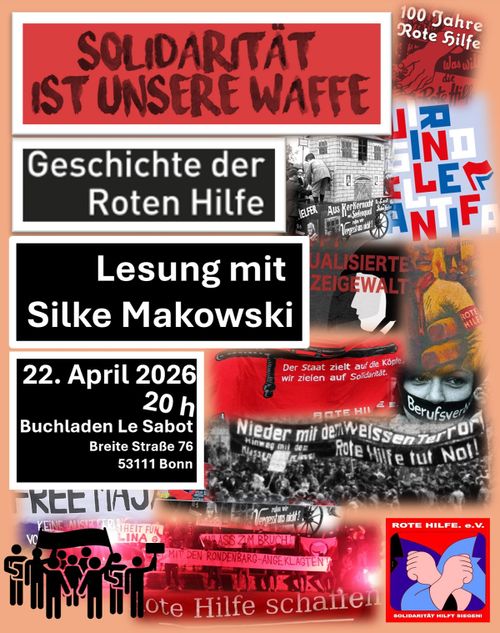 „Geschichte der Roten Hilfe“ - Lesung mit Silke Makowski