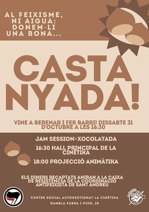 Kafeta solidària amb la Coordinadora Antifeixista de Sant Andreu