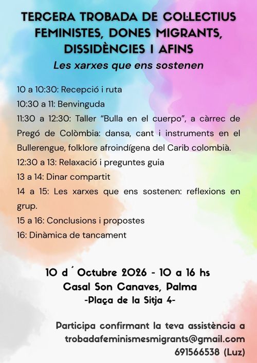 LES XARXES QUE ENS SOSTENEN: Tercera trobada de col·lectius feministes, dones migrants, dissidències, i afins