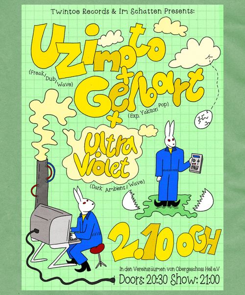 Uzimoto + Gelbart + Ultra Violet @ OGH - 2.10.