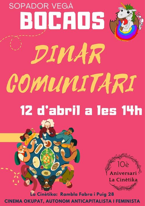  Dinador comunitari d’aniversari amb Bocaos