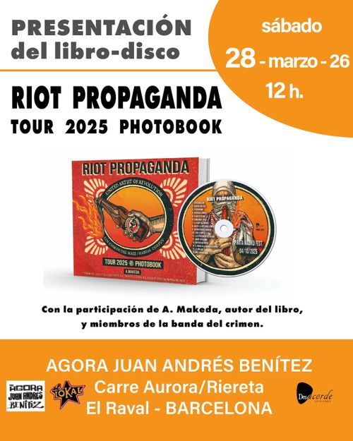 Presentació del llibre-disc RIOT PROPAGANDA Tour 2025 Photobook