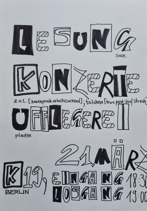 Lesung Konzert Ufflegerei