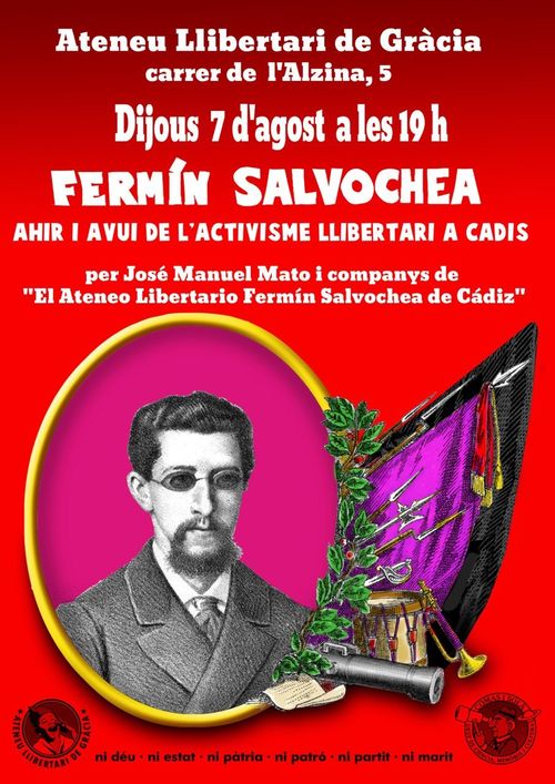 Xerrada de memòria històrica sobre Fermín Salvochea i l'activisme llibertari a Cadis