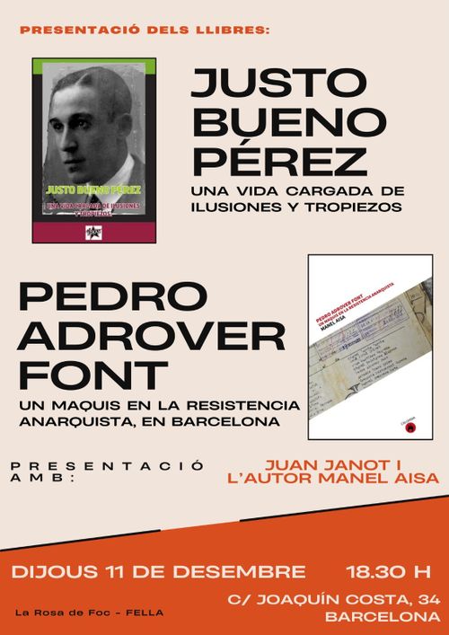 Presentació dels llibres "Justo Bueno Perez" i "Pedro Adrover Font" de Manel Aisa