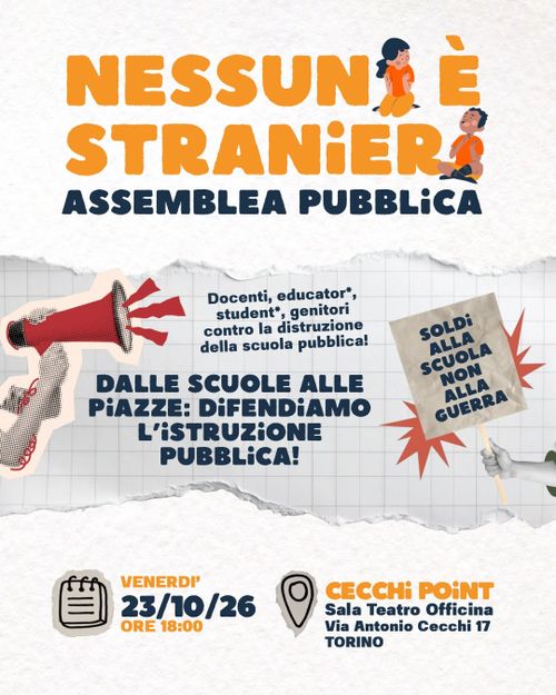 Nessun* è straniero* - Assemblea pubblica