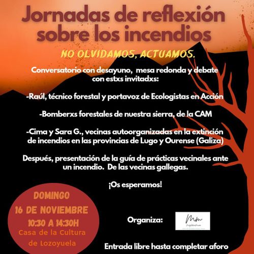 Jornadas de reflexión sobre incendios
