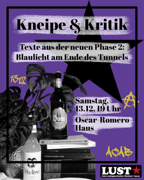 Kneipe & Kritik - Blaulicht am Ende des Tunnels (Phase 2)
