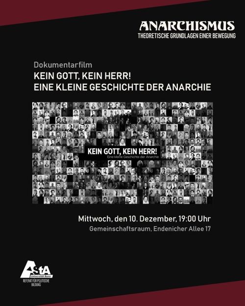 Dokumentarfilmvorstellung: Kein Gott, kein Herr! Eine kleine Geschichte der Anarchie