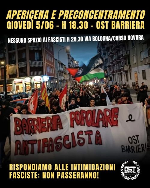 APERICENA E PRECONCENTRAMENTO  Verso il corteo antifascista 