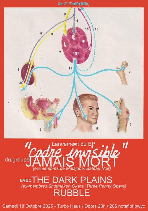Lancement du EP "Cadre Invisible" de JAMAIS MORT, avec THE DARK PLAINS et RUBBLE