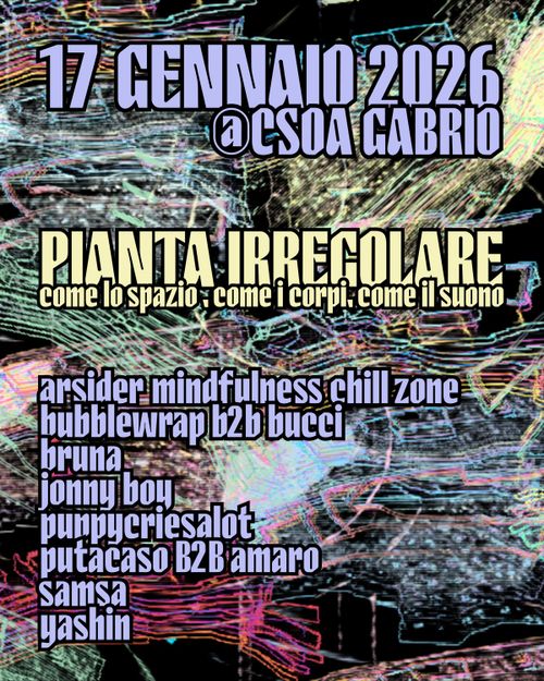 PIANTA IRREGOLARE. Come lo spazio, come i corpi, come il suono