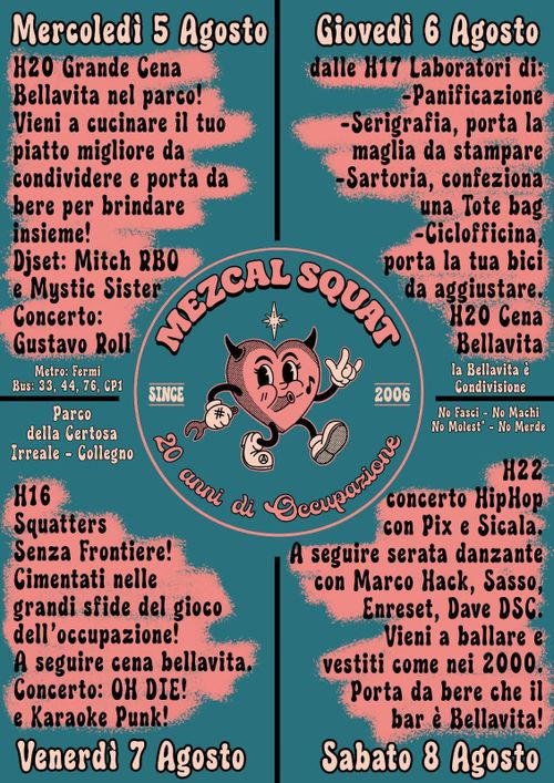 20 Anni di Mezcal Occupato: 4 Giorni di Festa, Laboratori, Musica e Autogestione!