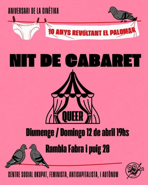 Tarda de Cabaret Queer d’aniverari amb La Korrosiva (+18)