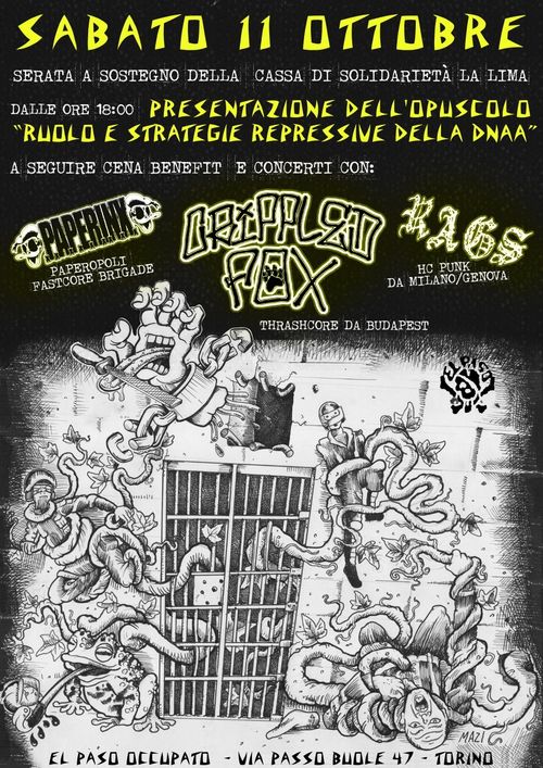 Serata a sostegno della "cassa di solidarietà la lima"