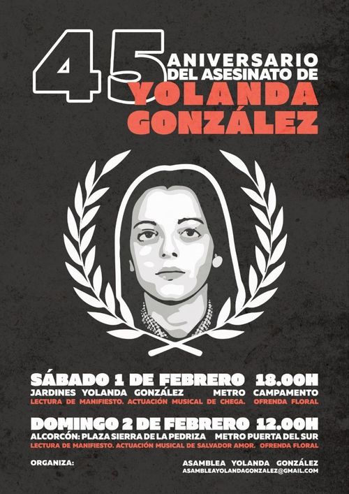 45 aniversario del asesinato de Yolanda González