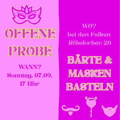Rhythms of Resistance - offene Probe + gemeinsam Bärte & Masken basteln