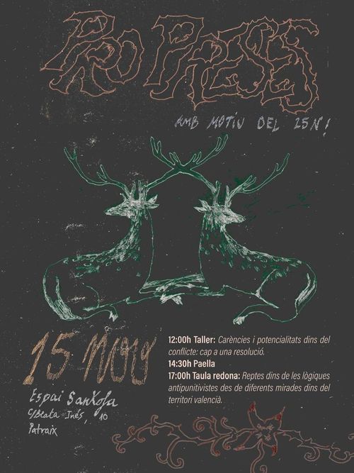 Esdeveniment pro preses: desmuntant la cultura del castic, cap a un horitzó antipunitivista. TALLER I COL·LOQUI. 