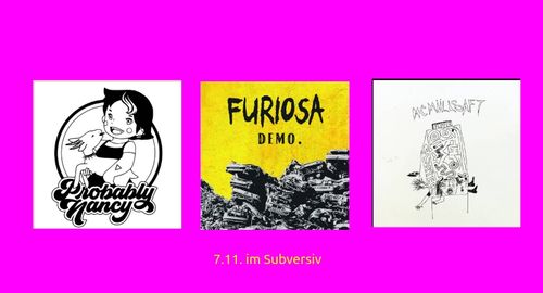 Furiosa + Probably Nancy + MC Müllsaft | Soli Konzert für Sea Punks