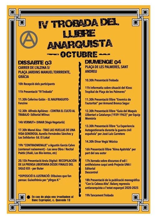 IV Trobada del llibre Anarquista