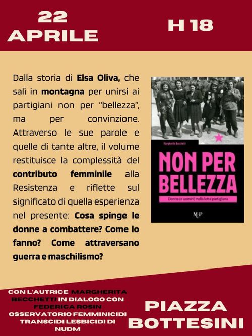 Presentazione del libro “Non per Bellezza”