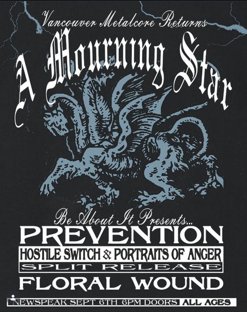 A Mourning Star + Prevention + Hostile Switch + Portraits of Anger + Floral Wound @ Newspeak