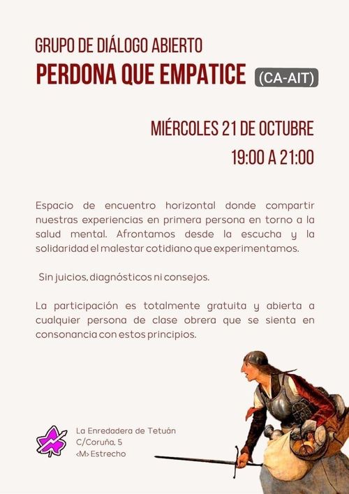  "Perdona que empatice" Grupo de diálogo abierto